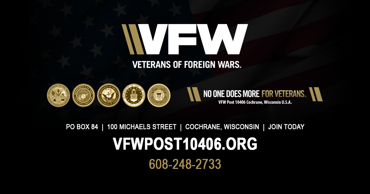 VFW Post 10406 Cochrane, Wisconsin USA