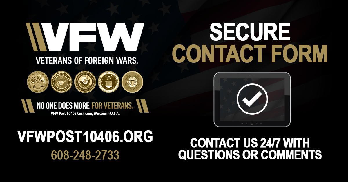 VFW Post 10406 Cochrane, Wisconsin USA