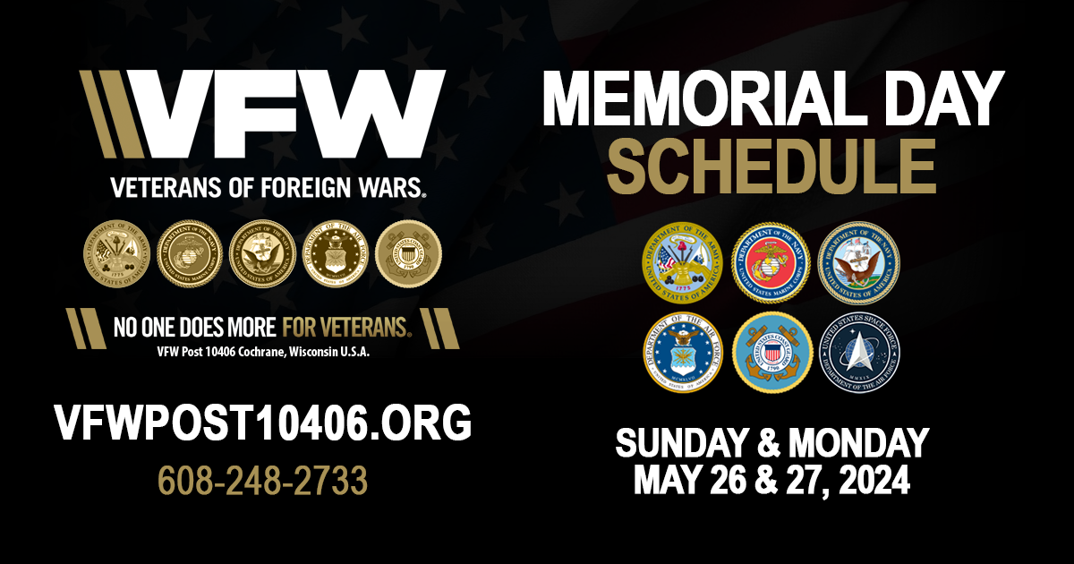 VFW Post 10406 Cochrane, Wisconsin USA